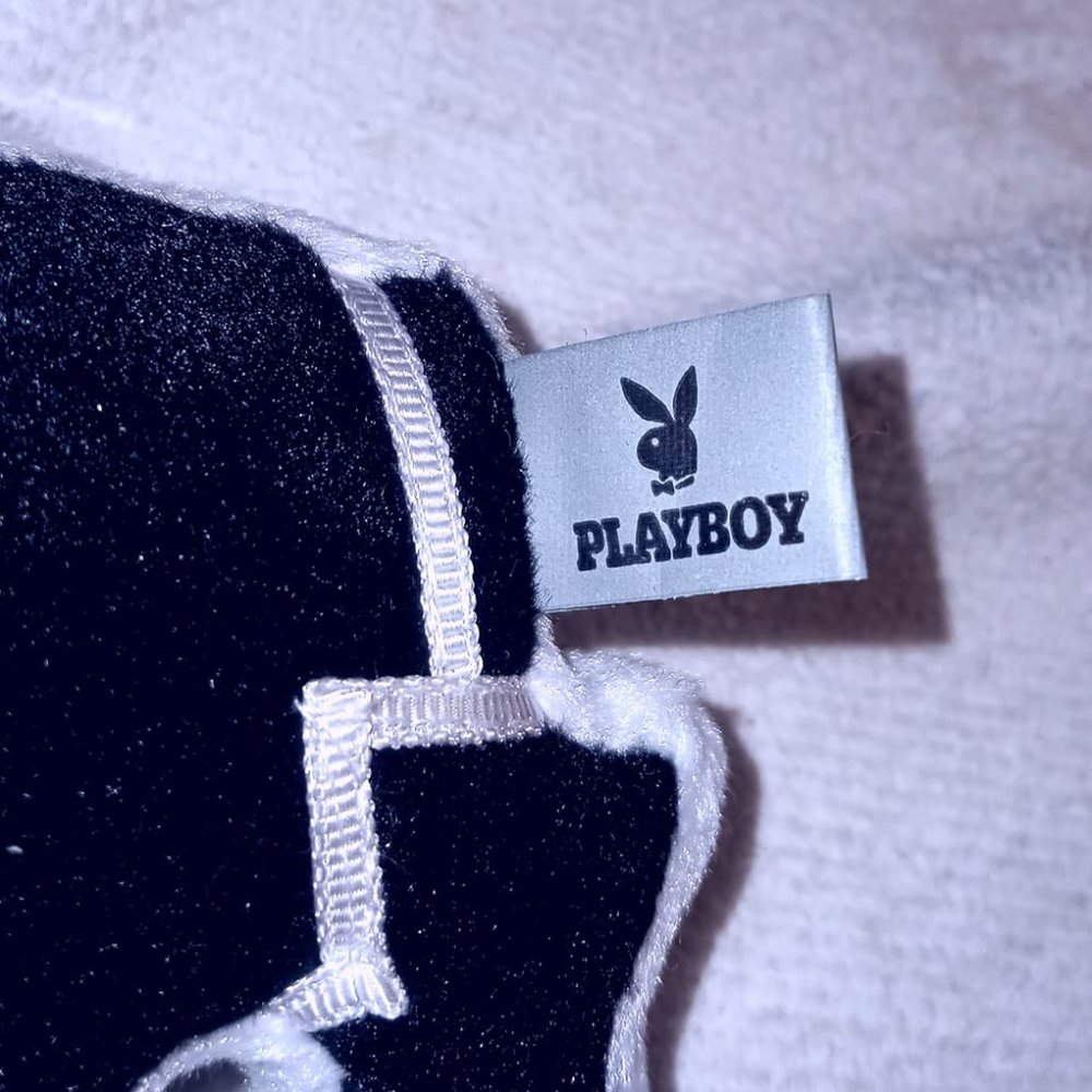 Playboy MINI Black Original Bunny Shaped Pillow - Picture 5 of 6